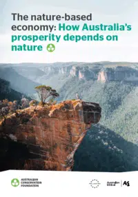The cover of the ACF Report - The nature-based economy: How Australia’s prosperity depends on nature.