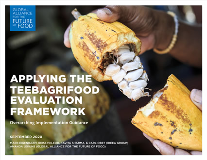 Cover of the document Applying the TEEBAgrifood Evaluation Framework