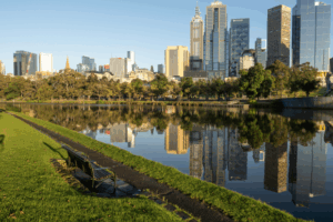 Melbourne with the Yarra River 