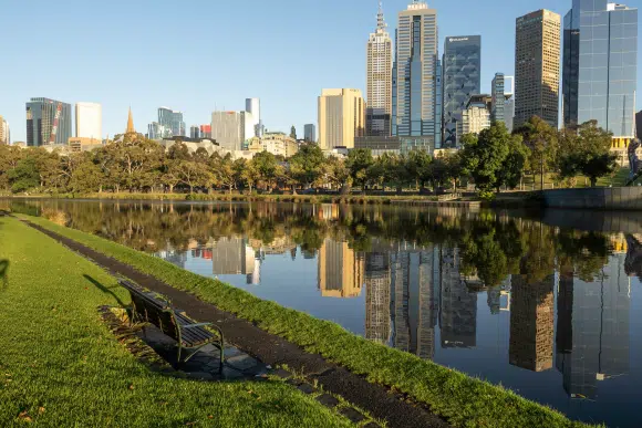 Melbourne with the Yarra River