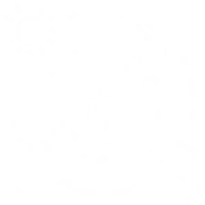 Globe with sun, plant, water drops and person icon, representing ecosystem extent