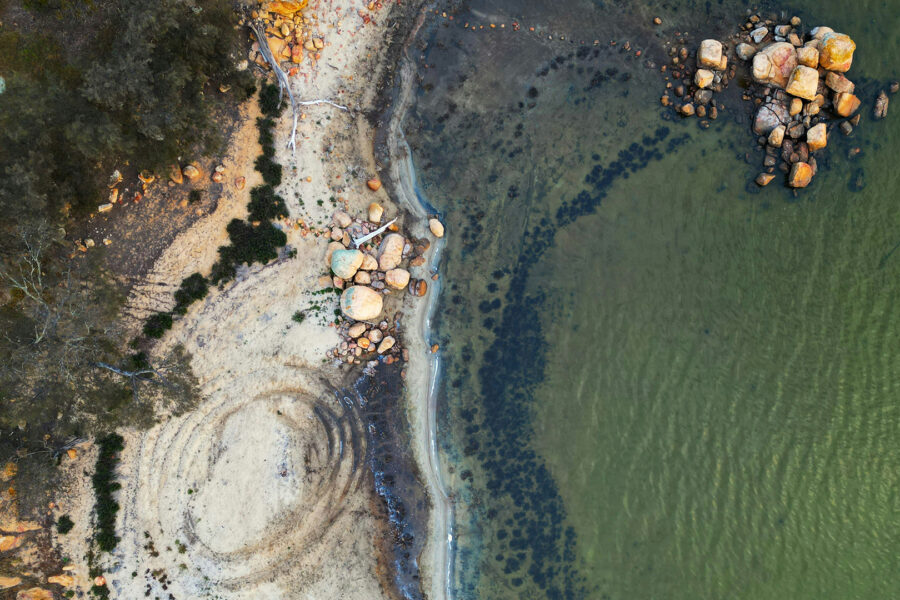 An aerial view of Lime Lake WA 6315, Australia for A new framework for ecosystem condition accounts in Australia