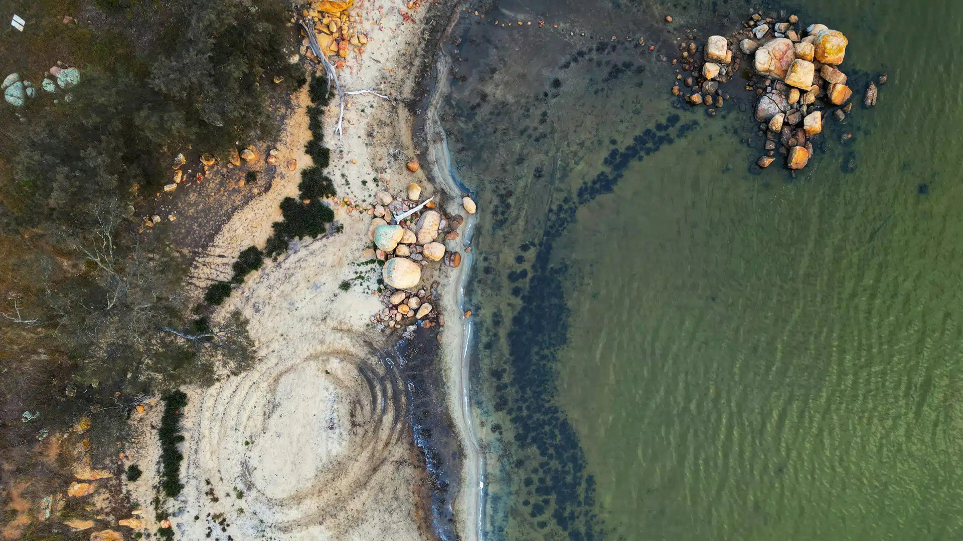 An aerial view of Lime Lake WA 6315, Australia for A new framework for ecosystem condition accounts in Australia