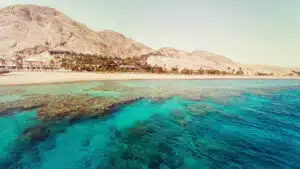 Coastline and water of the Red Sea