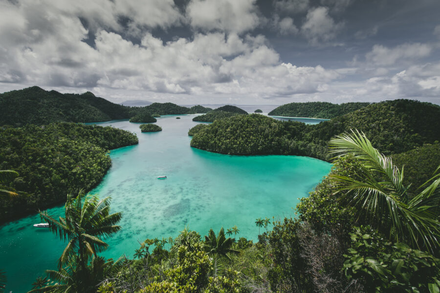 A tropical lagoon